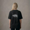 T-shirt luźny z recyklingu, czarny, mitologia nordycka Bear Spirit