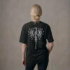 T-shirt luźny z recyklingu, czarny, mitologia nordycka Life journey