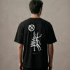 T-shirt luźny z recyklingu, czarny, mitologia nordycka Connection