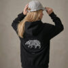 Bluza Loose Fit z recyklingu, czarna, mitologia nordycka Bear Spirit