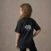 T-shirt dziecięcy z recyklingu, czarny, mitologia nordycka Bear Spirit
