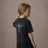 T-shirt dziecięcy z recyklingu, czarny, mitologia nordycka Crow Spirit
