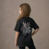 T-shirt dziecięcy z recyklingu, czarny, mitologia nordycka Freya