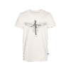 T-shirt prosty z recyklingu, off-white, mitologia nordycka Crow Spirit
