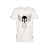 T-shirt prosty z recyklingu, off-white, mitologia nordycka Njord