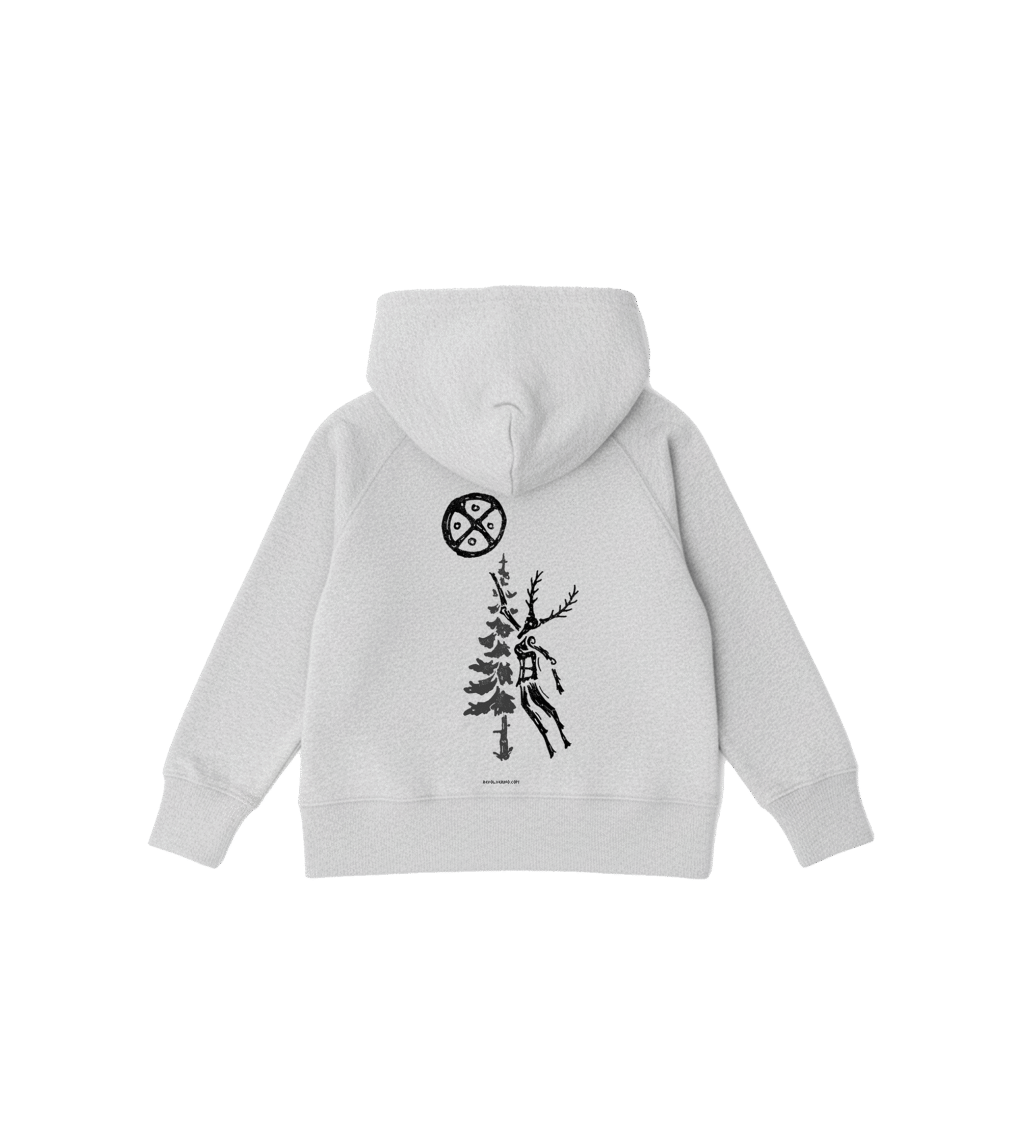 Bluza dziecięca z recyklingu, szara, mitologia nordycka Connection