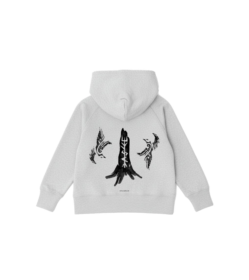 Bluza dziecięca z recyklingu, szara, mitologia nordycka Dedication