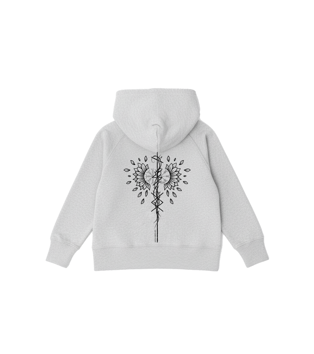 Bluza dziecięca z recyklingu, szara, mitologia nordycka Life Journey
