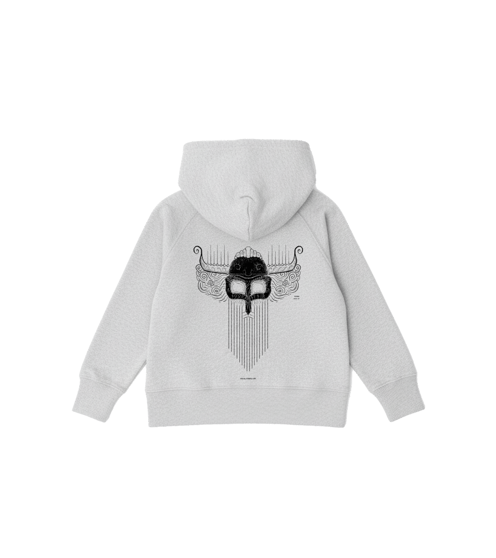 Bluza dziecięca z recyklingu, szara, mitologia nordycka Njord