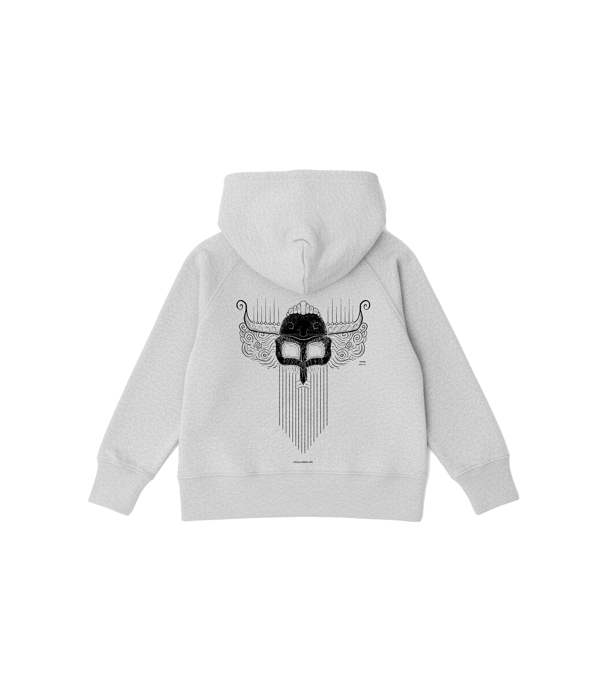 Njord Bluza z kapturem dla dzieci – motyw staronordycki, 100% recykling