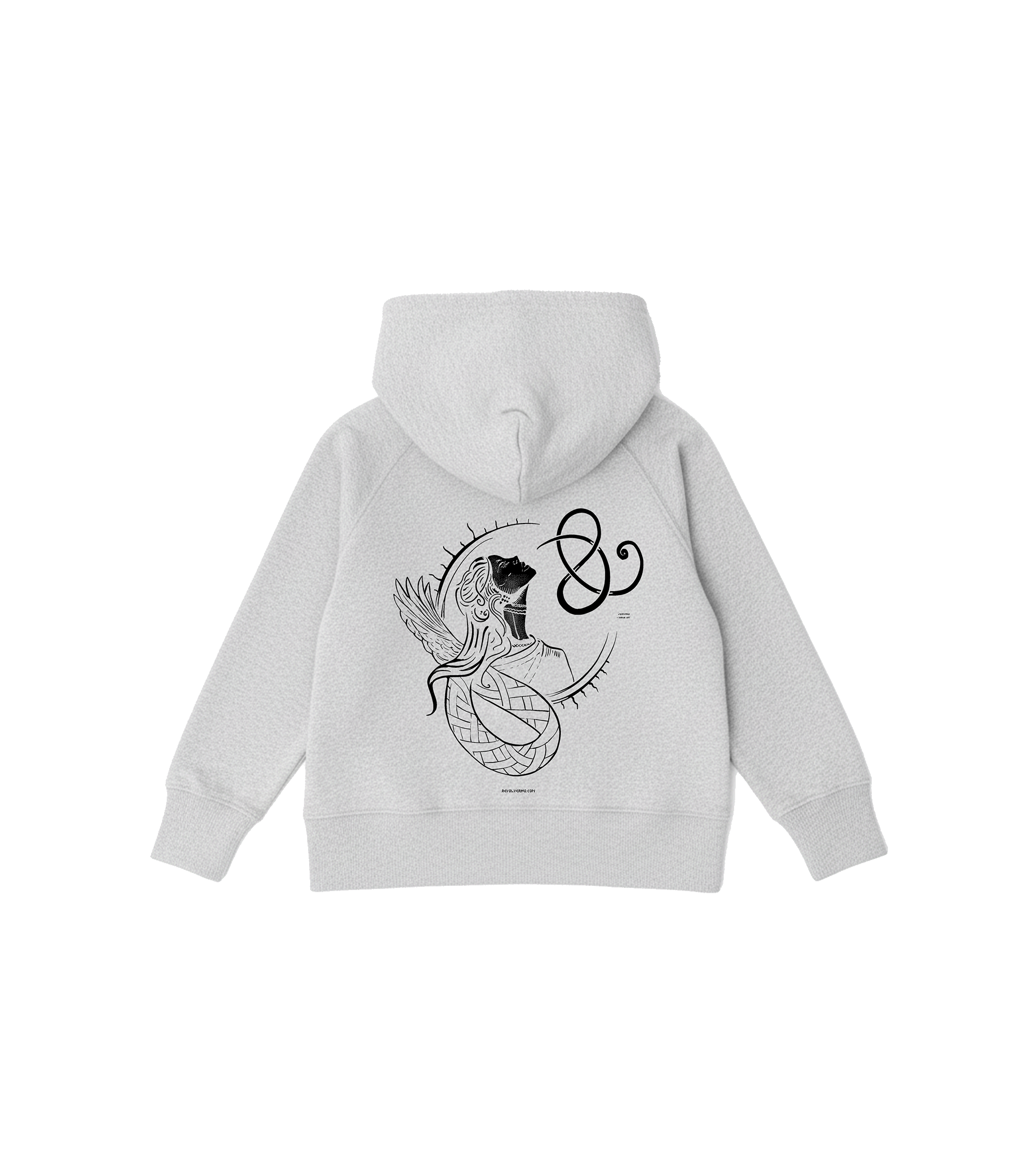 Seiðkona Bluza z kapturem dla dzieci – motyw staronordycki, 100% recykling