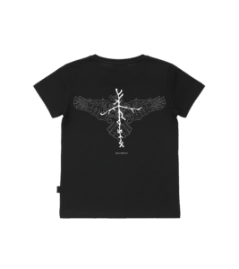 Crow Spirit koszulka dziecięca - motyw staronordycki, z recyklingu