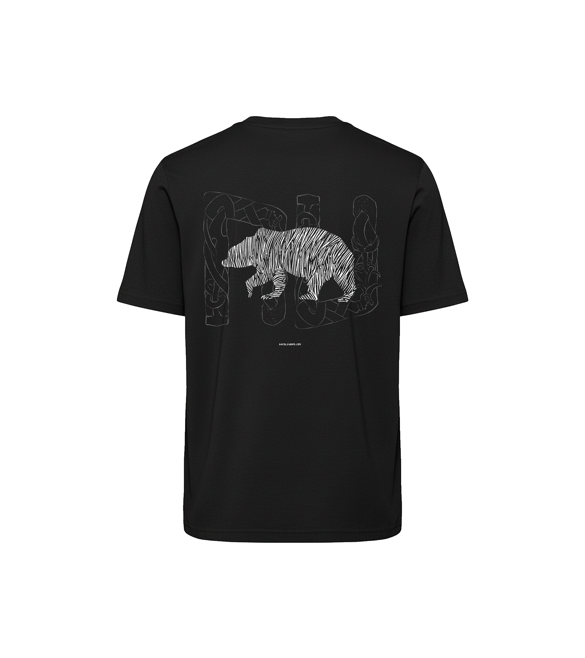 Bear Spirit luźny T-shirt – motyw staronordycki, 100% recykling