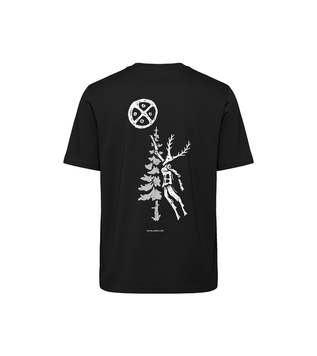 T-shirt luźny z recyklingu, czarny, mitologia nordycka Connection