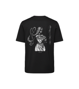 Frigg luźny T-shirt - motyw staronordycki, 100% recykling