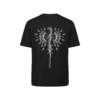 T-shirt luźny z recyklingu, czarny, mitologia nordycka Life journey
