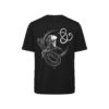 T-shirt luźny z recyklingu, czarny, mitologia nordycka Seiðkona