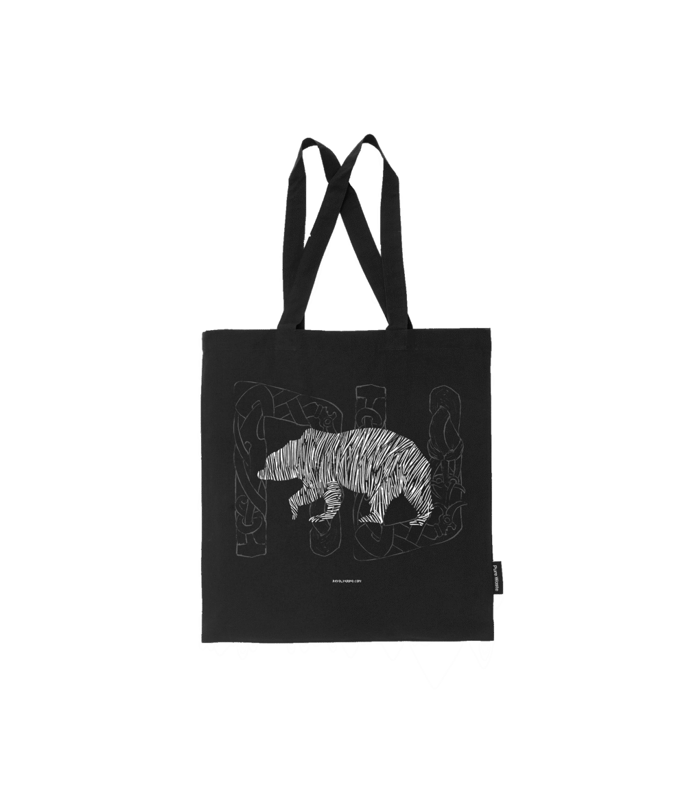 Torba bawełniana z recyklingu, motyw wikingowy Bear Spirit