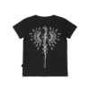 T-shirt dziecięcy z recyklingu, czarny, mitologia nordycka Life Journey