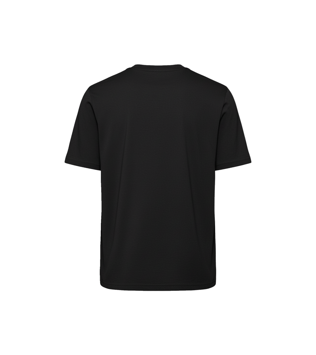 Czarny t-shirt luźny, z recyklingu, Revolverino