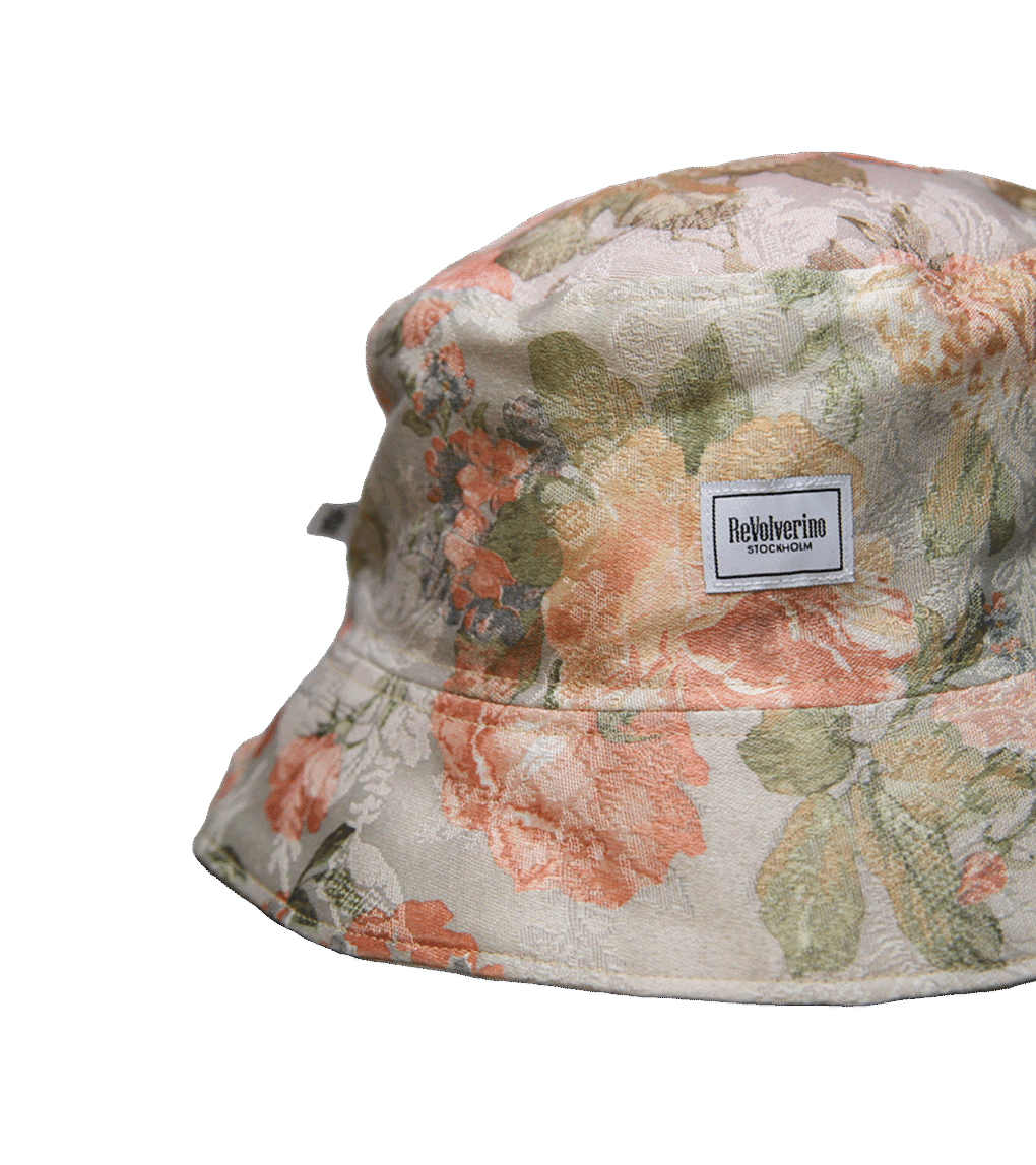 Bucket hat różany wzór – upcycling