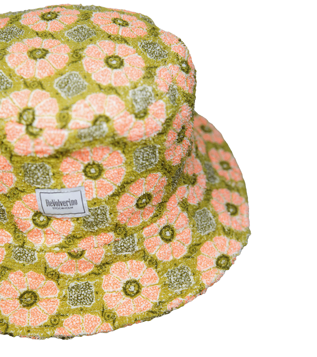 Bucket hat frotte w retro wzory – upcycling