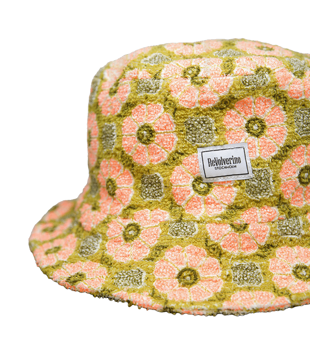 Bucket hat frotte w retro wzory – upcycling