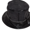Bucket hat denim z kieszonką i łańcuszkiem – upcycling