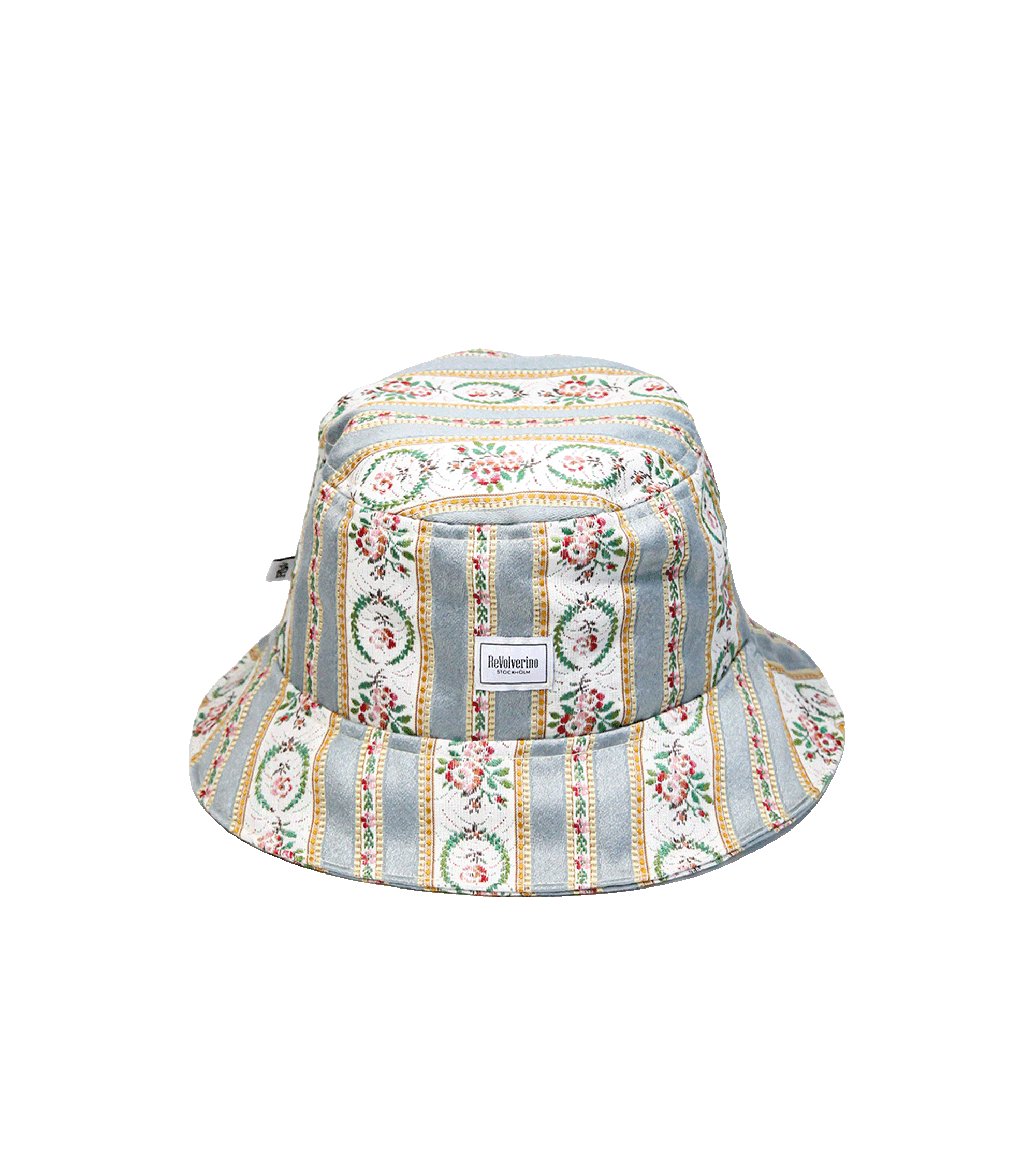 Kapelusz typu bucket, wzór renesansowy – upcycling