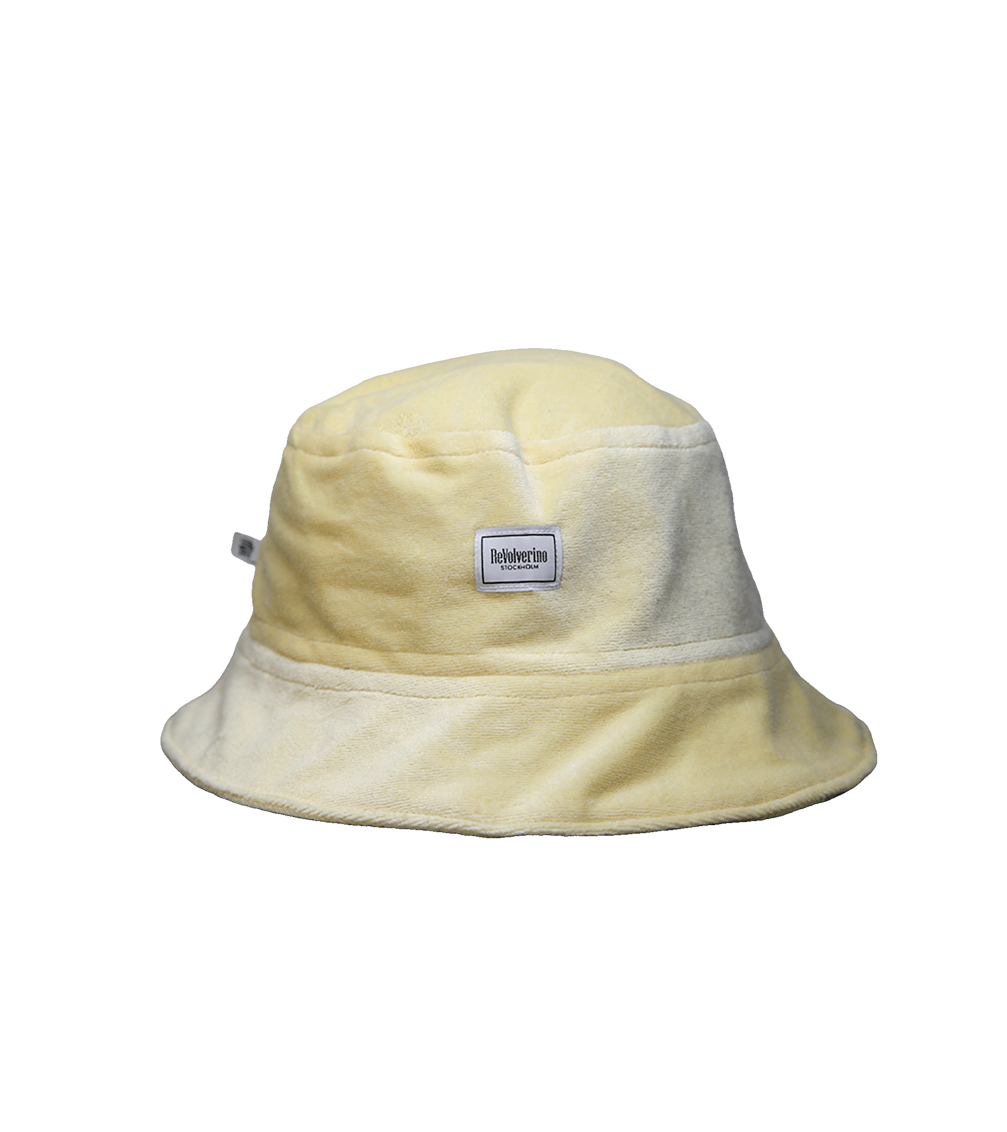 Aksamitny bucket hat w kolorze żółtym – upcycling