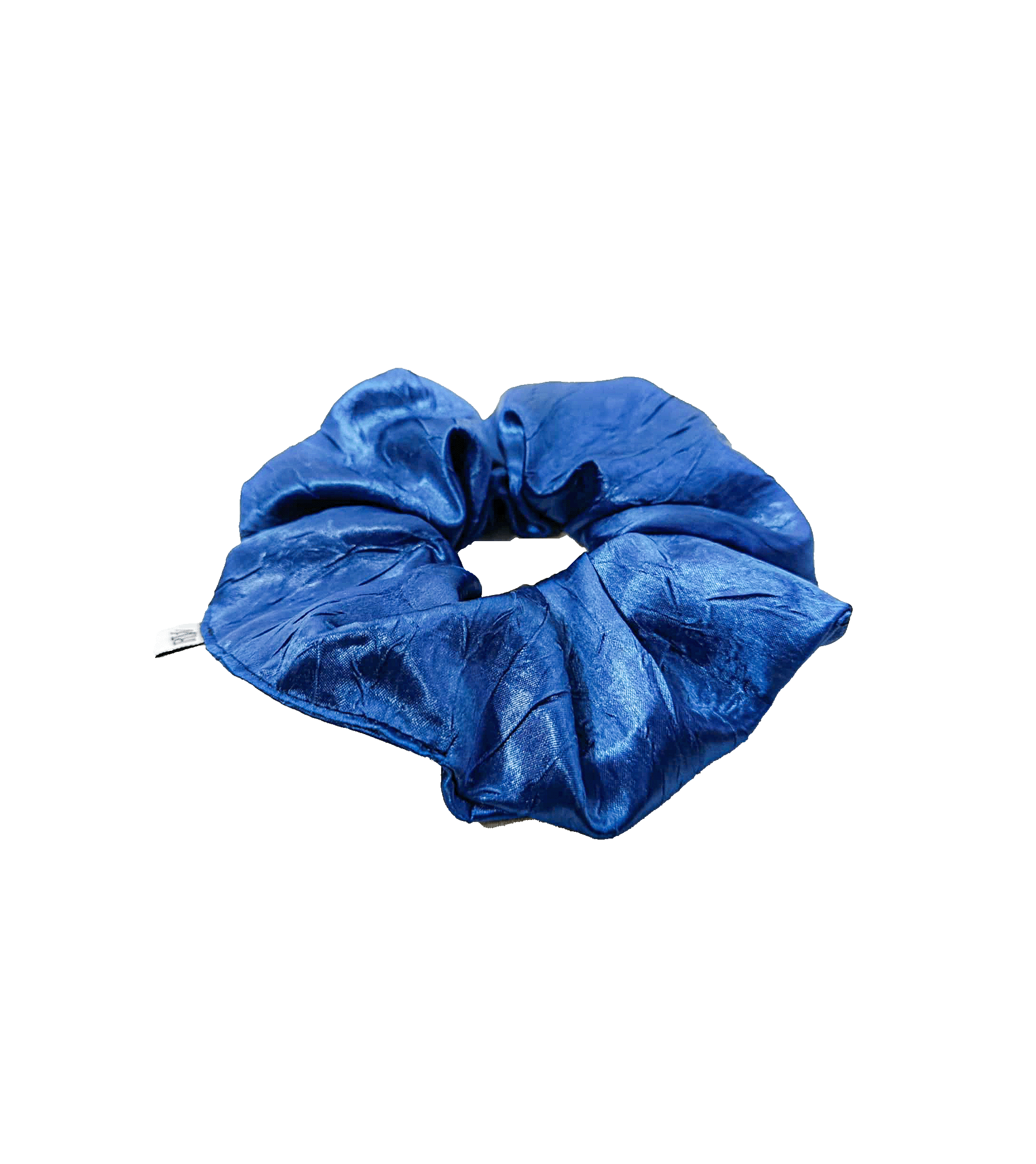 Scrunchie granatowa satynowa, upcycling