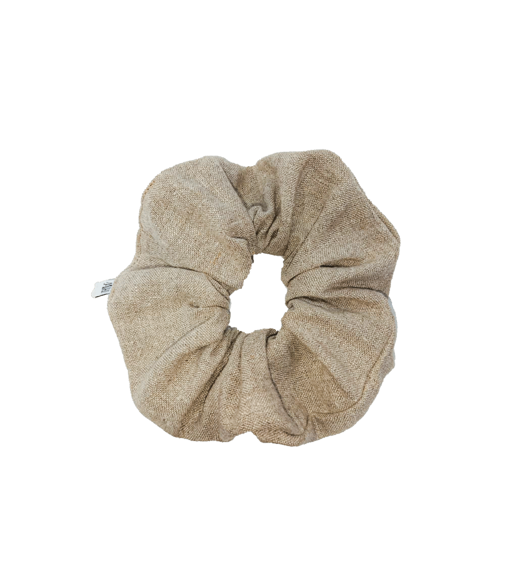 Scrunchie naturalna, upcycling