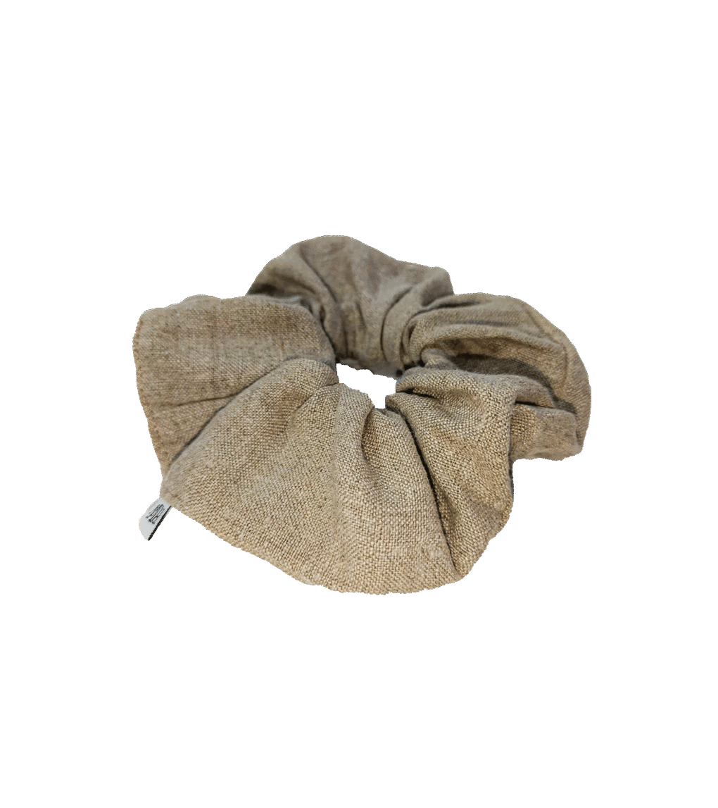 Scrunchie naturalna, upcycling