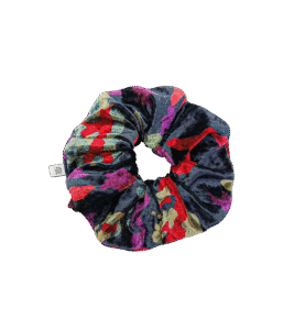 Scrunchie aksamitna we wzory, upcycling