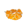 Scrunchie frotte w ciepłożółty wzór, upcycling