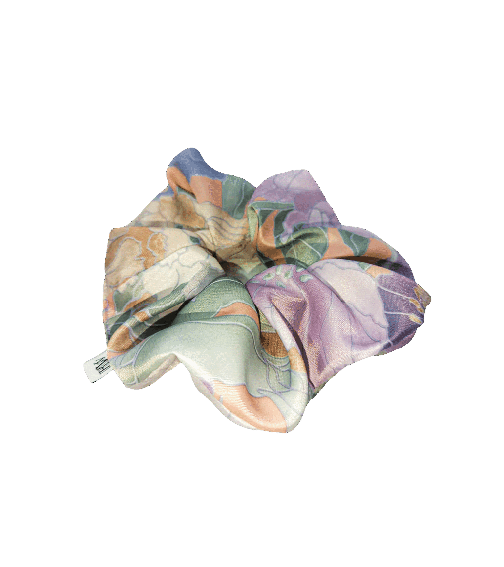 Elegancka scrunchie we wzory, upcycling
