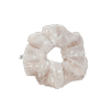 Haftowana scrunchie kremowa, upcycling