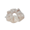 Haftowana scrunchie kremowa, upcycling