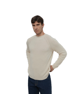 Sweter z bawełny męski, z recyklingu