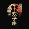 Gemini zodiak sign, japanese inspired