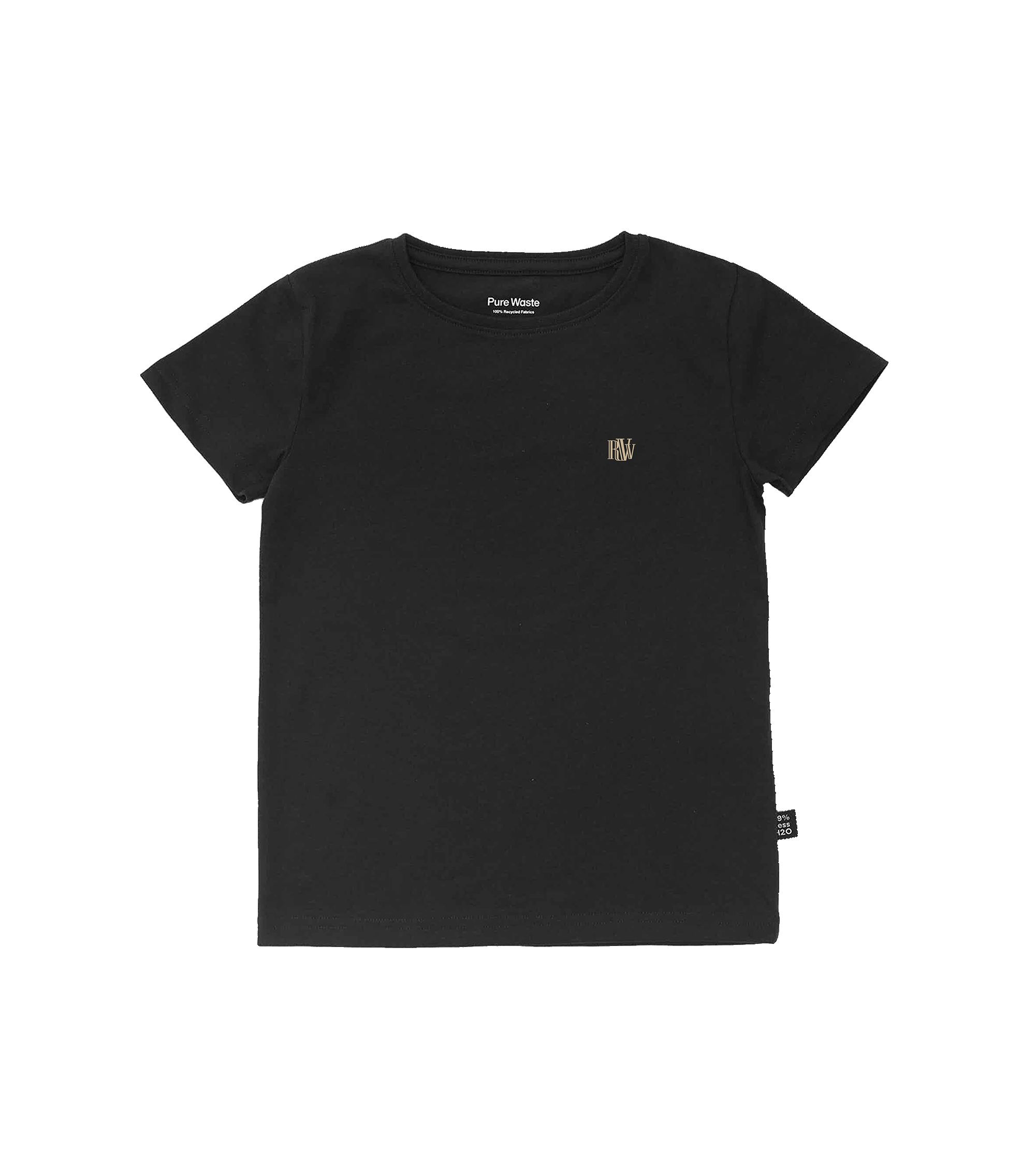 T-shirt dziecięcy z recyklingu, czarny – Zodiak Bliźnięta – Japoński Kanji