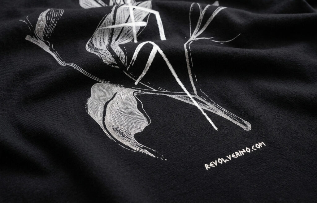 Recycled t-shirt with nordic runes