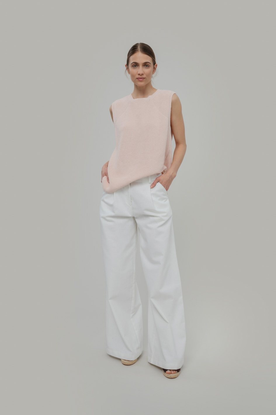 Top luźny damski z bawełny z recyklingu