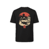 T-shirt luźny z recyklingu, czarny – Zodiak Skorpion – Japoński Kanji