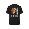 T-shirt luźny z recyklingu, czarny – Zodiak Panna – Japoński Kanji