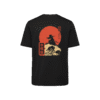 T-shirt luźny z recyklingu, czarny – Zodiak Wodnik – Japoński Kanji