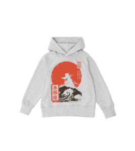 Bluza dziecięca, szara - Zodiak Wodnik - Japoński Kanji