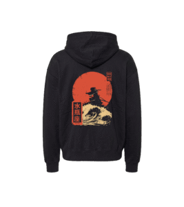 Bluza oversized z recyklingu, czarna - Zodiak Wodnik - Japoński Kanji