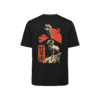 T-shirt luźny z recyklingu, czarny – Zodiak Baran – Japoński Kanji