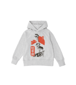 Bluza dziecięca, szara - Zodiak Baran - Japoński Kanji